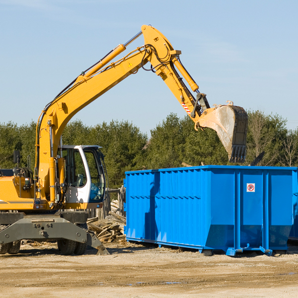 are there any restrictions on where a residential dumpster can be placed in Loyal